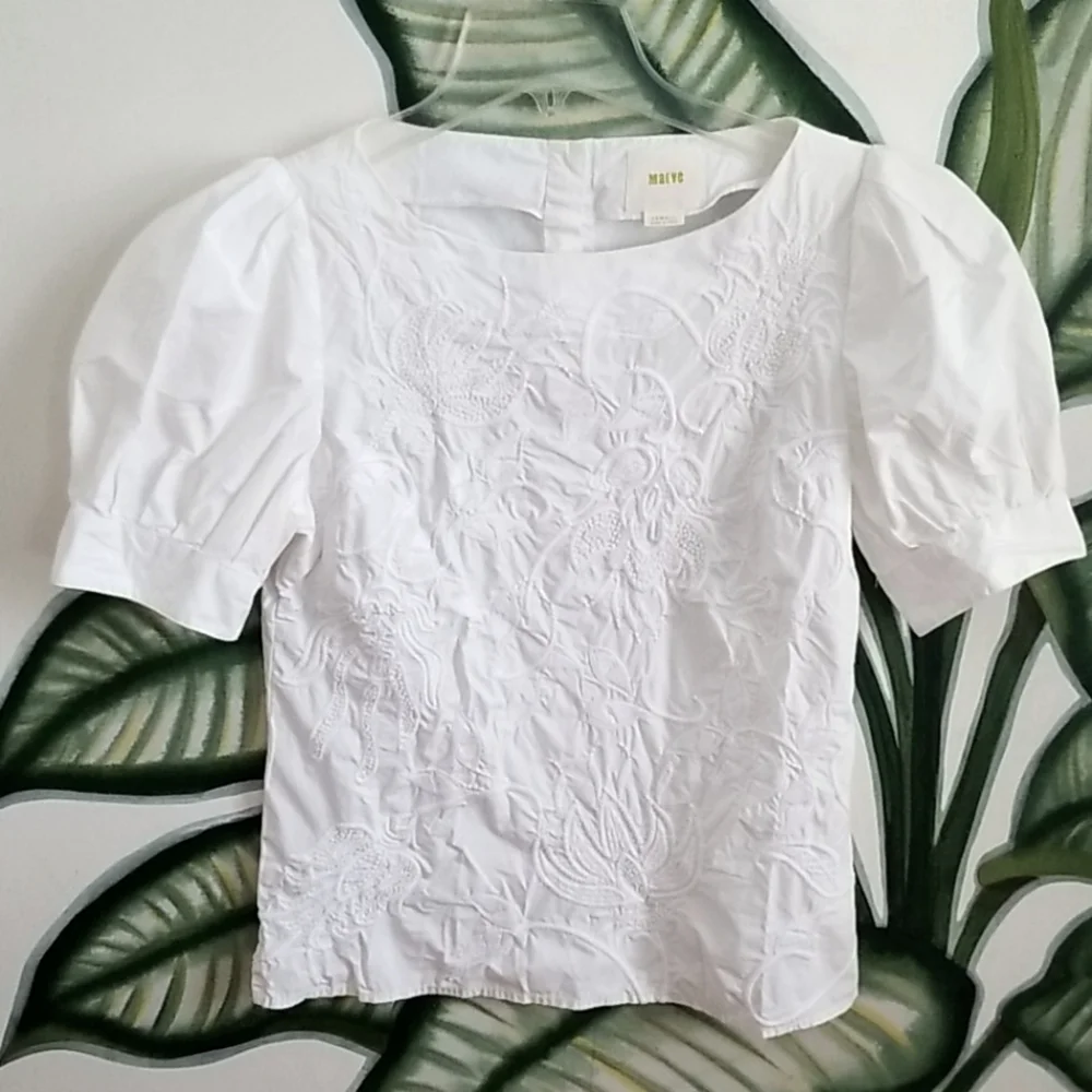 Anthropologie MAEVE Embroidered Blouse